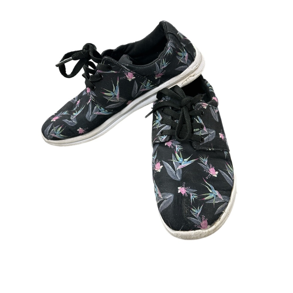 Floral Black Women's Shoes